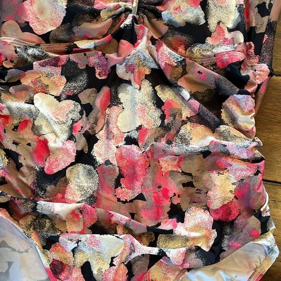 Calvin Klein Watercolor One Piece Size 16 Neon pink, black, white New - Picture 5 of 10